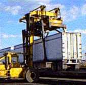 Intermodal: the combination of truck trailer riding on train